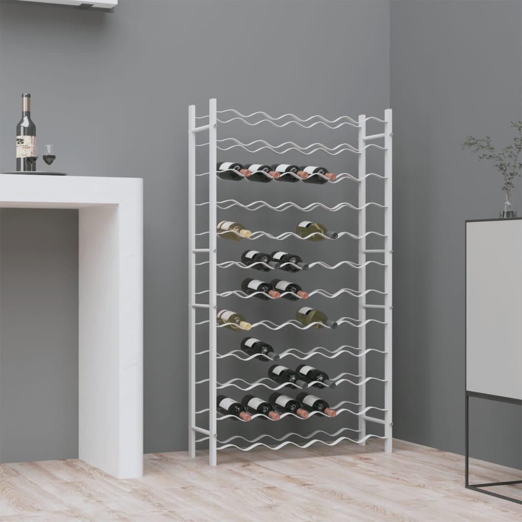 Bottle rack for 72 bottles White Metal