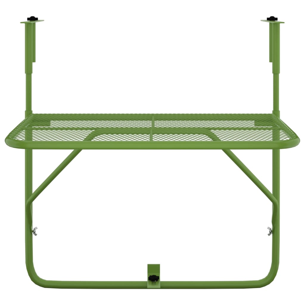 Table de balcon Vert 60x40 cm Acier