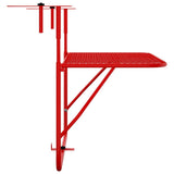 Table de balcon Rouge 60x40 cm Acier