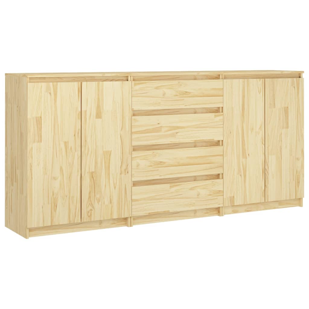 3 pcs side cabinets solid pine wood