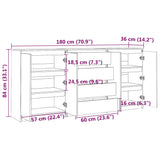 3 pcs side cabinets solid pine wood