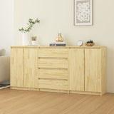 3 pcs side cabinets solid pine wood