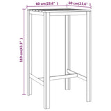 Table de bar 60x60x110 cm Bois de pin imprégné