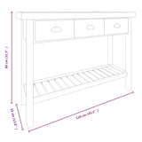 Konsolentisch 110x35x80 cm Massives Tannenholz