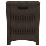 Garten-Aufbewahrungsbox 39x39x46 cm PP Rattan Braun