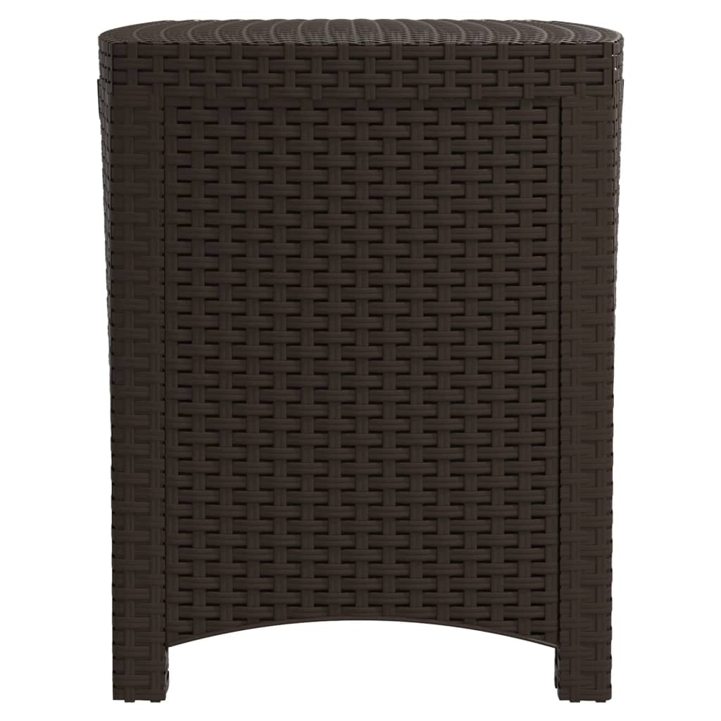 Garten-Aufbewahrungsbox 39x39x46 cm PP Rattan Braun