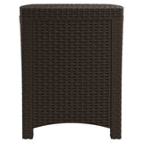 Garten-Aufbewahrungsbox 39x39x46 cm PP Rattan Braun