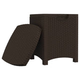 Garten-Aufbewahrungsbox 39x39x46 cm PP Rattan Braun