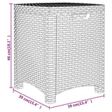 Garten-Aufbewahrungsbox 39x39x46 cm PP Rattan Braun