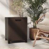 Garten-Aufbewahrungsbox 39x39x46 cm PP Rattan Braun