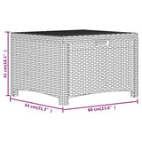 Garten-Aufbewahrungsbox 60x54x41 cm Rattan PP Graphit