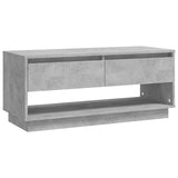 Meuble TV gris béton 102x41x44 cm bois d'ingénierie