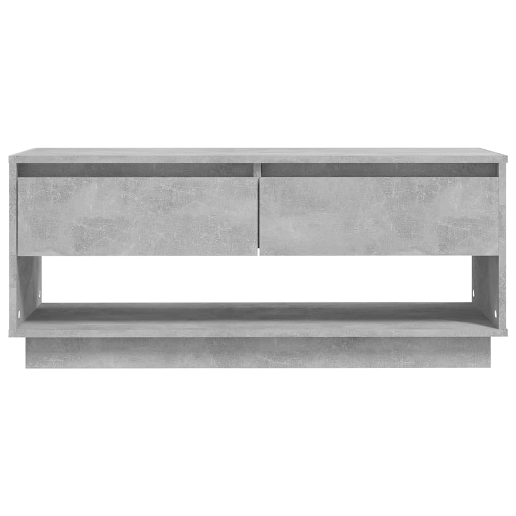 Meuble TV gris béton 102x41x44 cm bois d'ingénierie