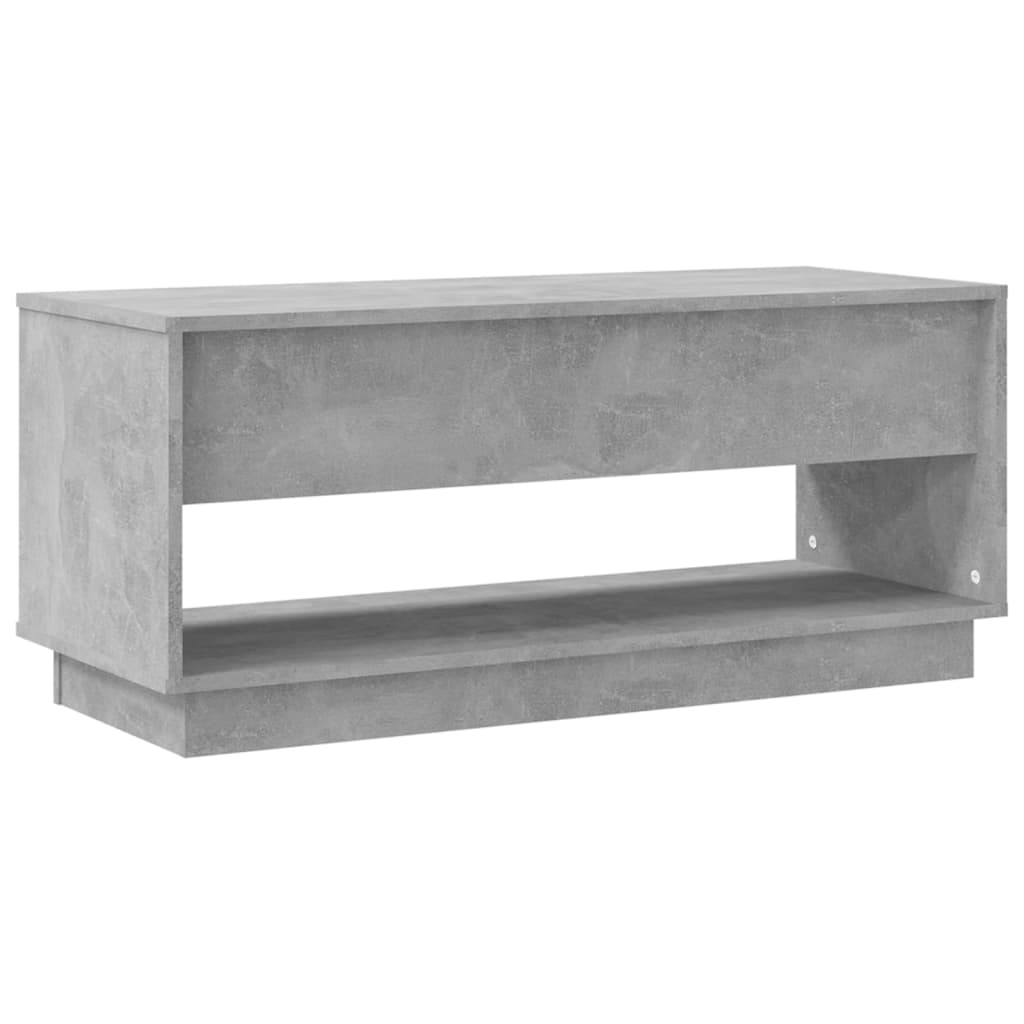 Meuble TV gris béton 102x41x44 cm bois d'ingénierie