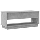 Meuble TV gris béton 102x41x44 cm bois d'ingénierie