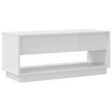 Meuble TV blanc brillant 102x41x44 cm bois d'ingénierie