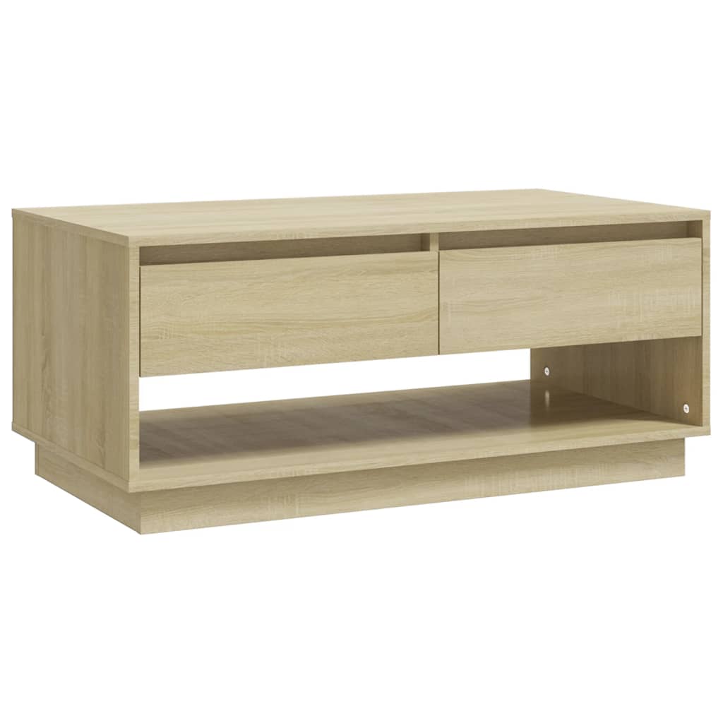 Table basse Chêne sonoma 102,5x55x44 cm Bois d'ingénierie