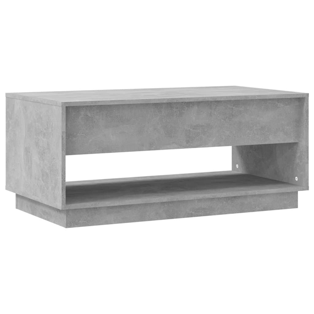 Table basse Gris béton 102,5x55x44 cm Bois d'ingénierie