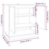 Buffet Blanc 70x41x75 cm Bois d'ingénierie