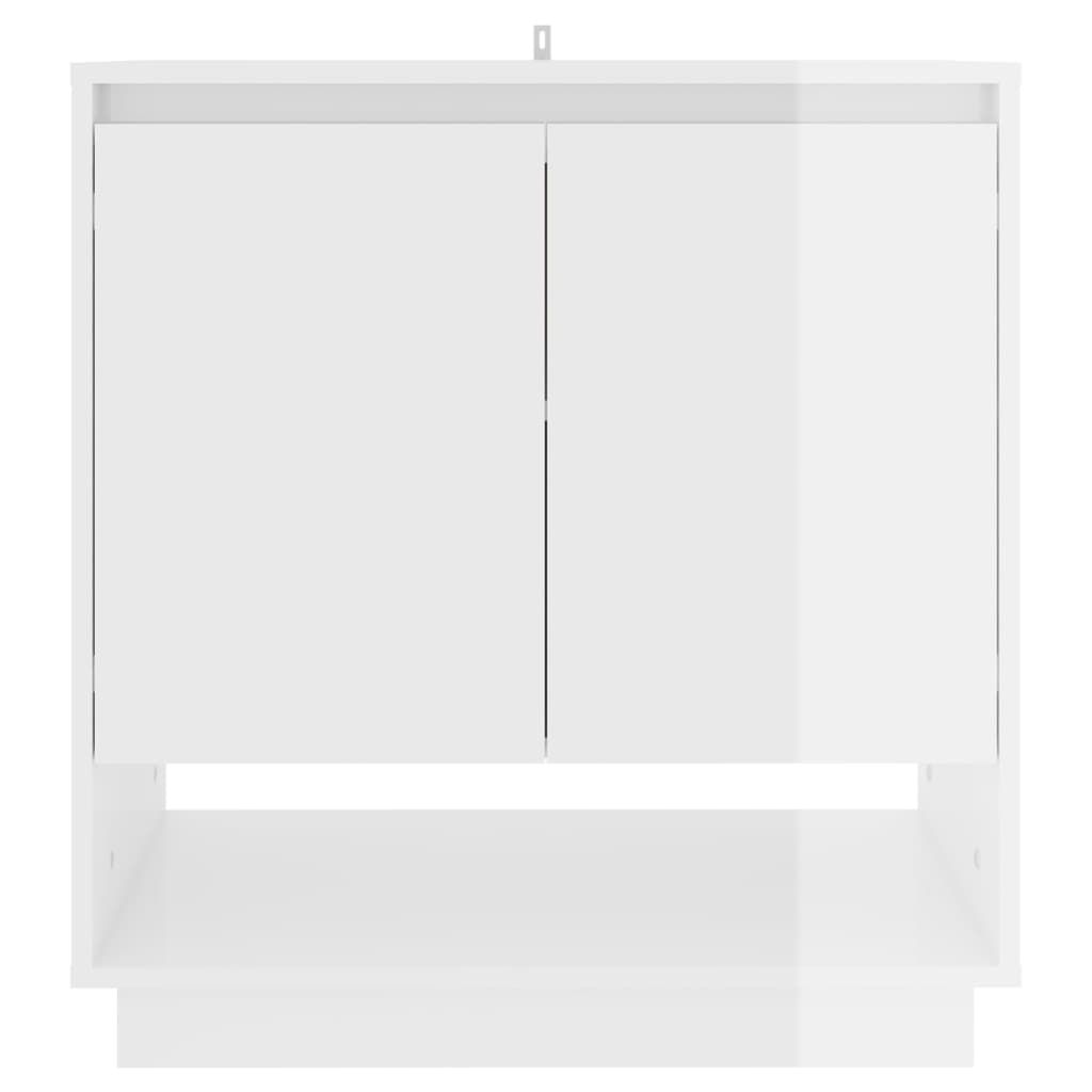 Sideboard Glossy White 70x41x75 cm Engineered Wood