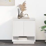 Sideboard Glossy White 70x41x75 cm Engineered Wood