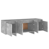 Meuble TV gris béton 120x30x40,5 cm bois d'ingénierie