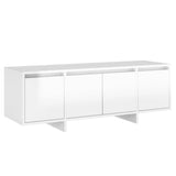 Meuble TV blanc brillant 120x30x40,5 cm bois d'ingénierie