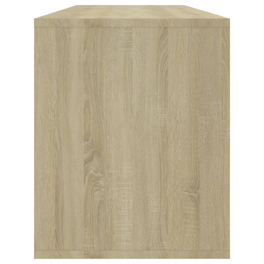 Meuble TV chêne sonoma 130x35x50 cm bois d'ingénierie