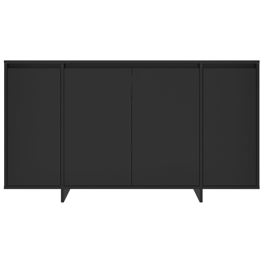 Buffet noir 135x41x75 cm bois d'ingénierie