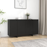 Buffet noir 135x41x75 cm bois d'ingénierie