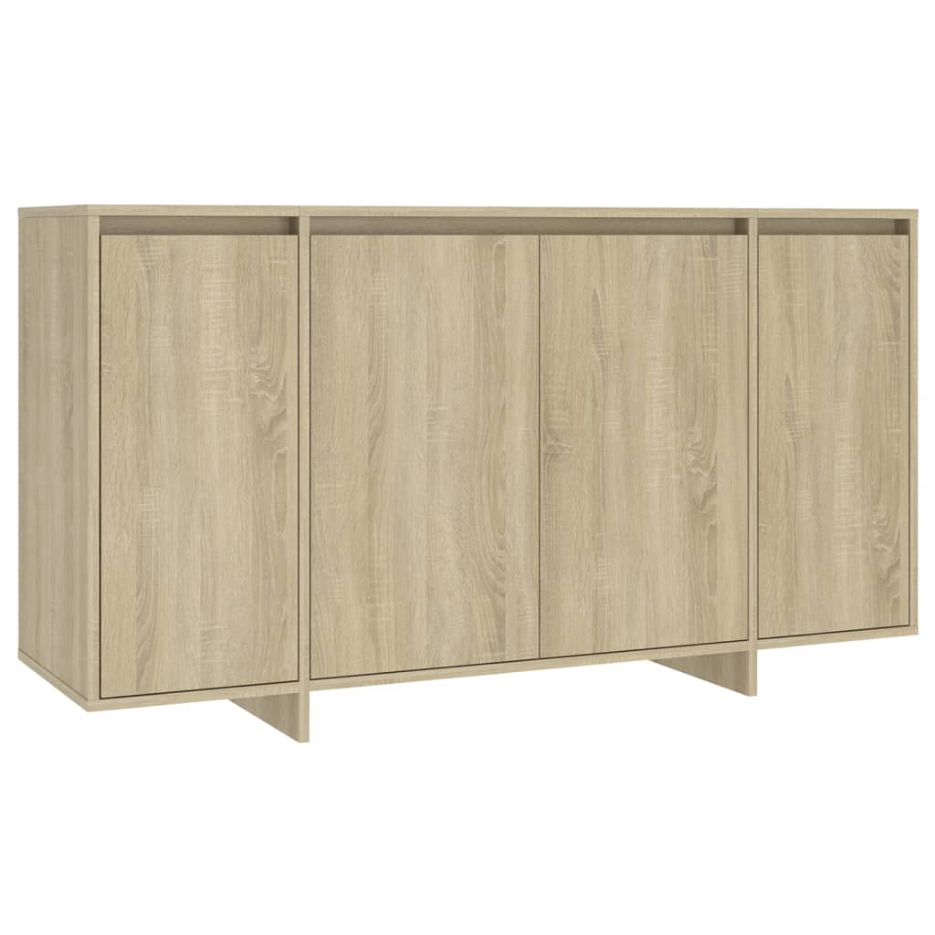 Buffet chêne sonoma 135x41x75 cm bois d'ingénierie