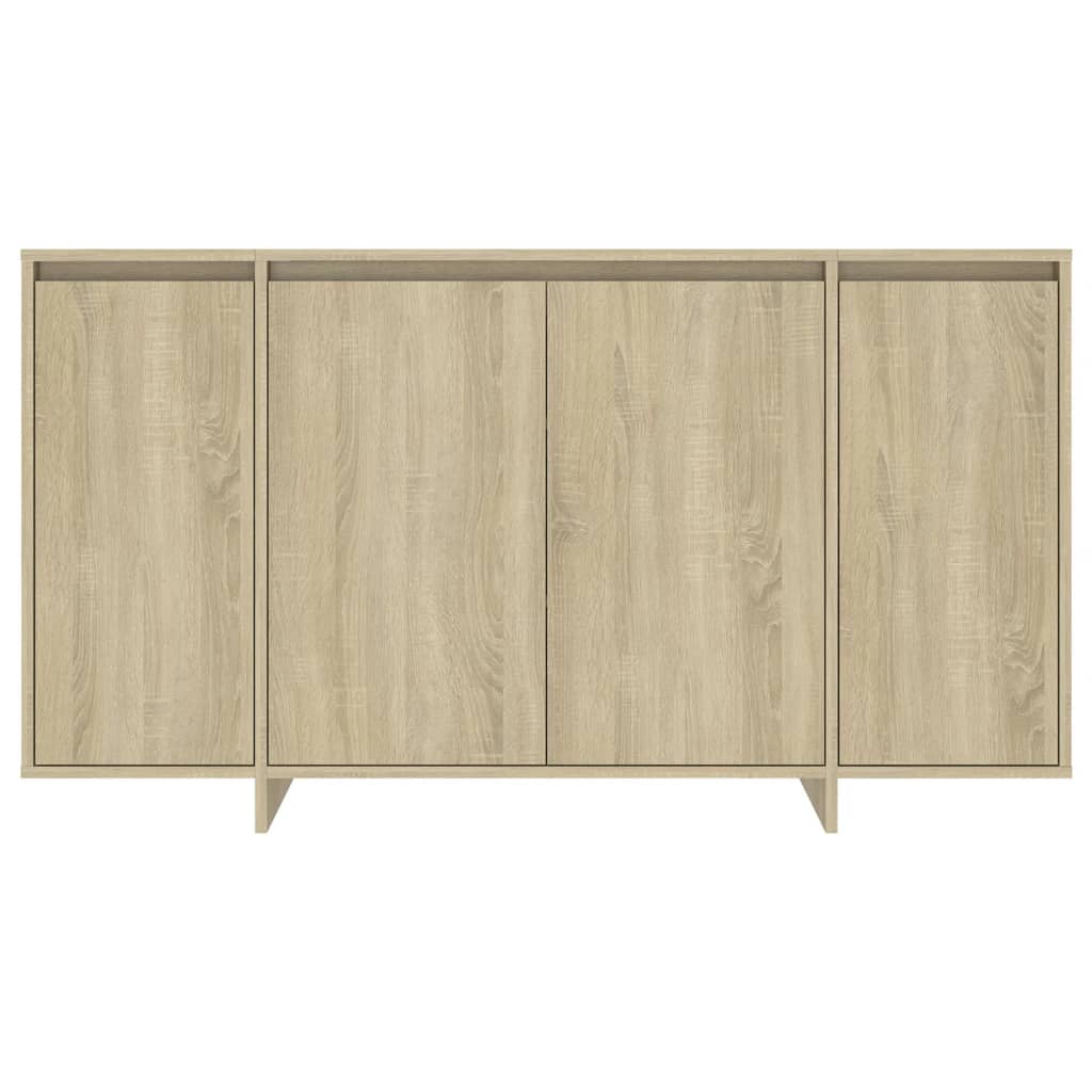 Buffet chêne sonoma 135x41x75 cm bois d'ingénierie