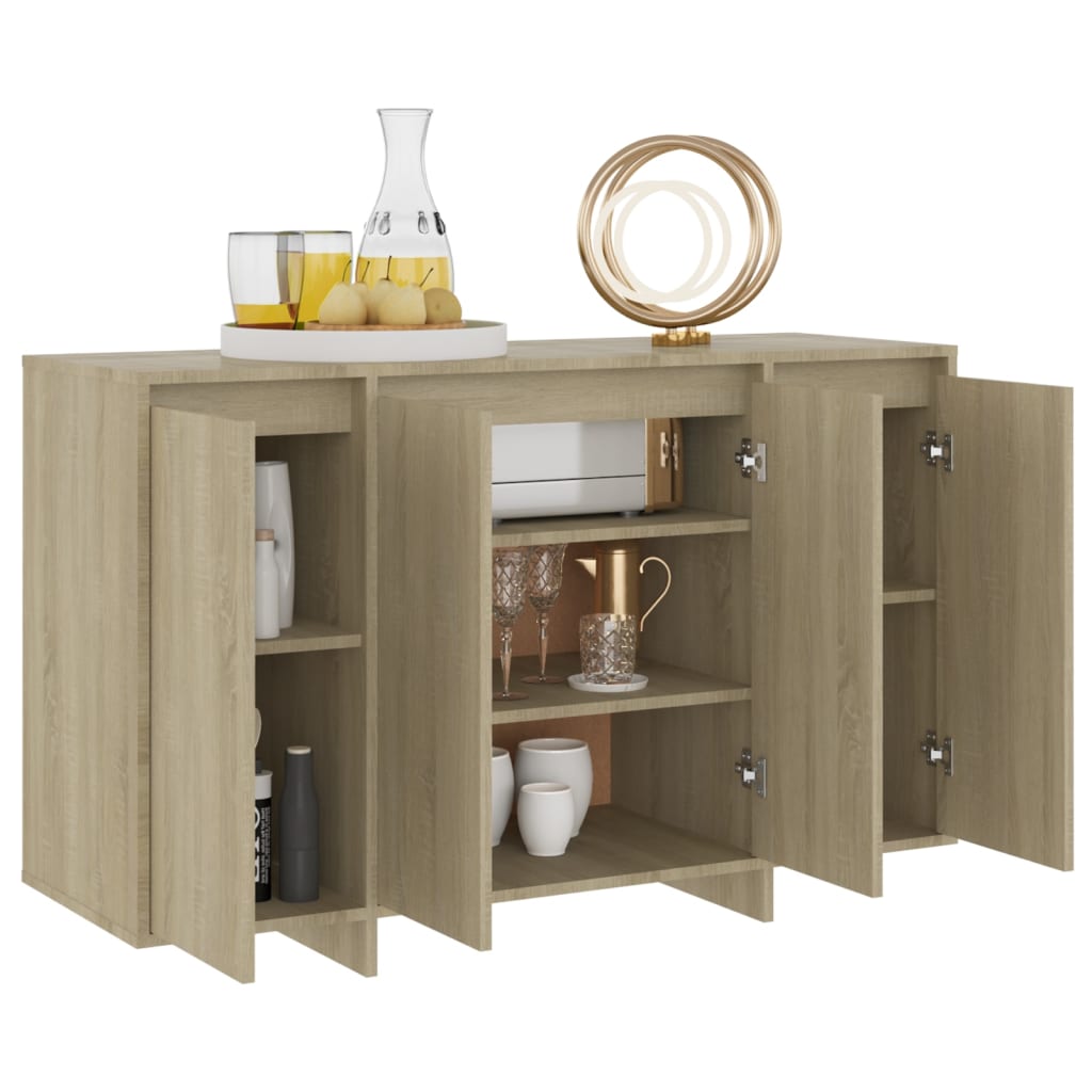 Sonoma oak sideboard 120x41x75 cm engineered wood