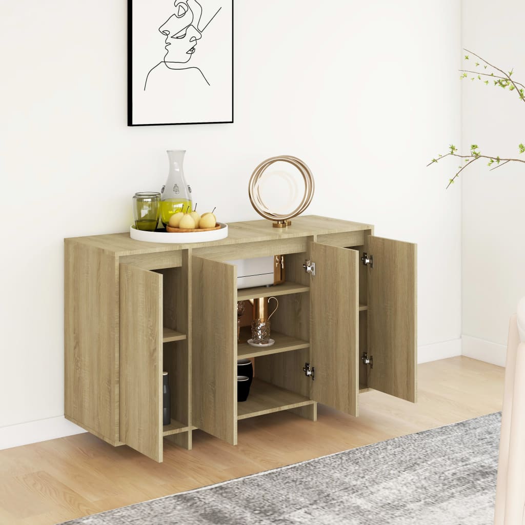 Sonoma oak sideboard 120x41x75 cm engineered wood