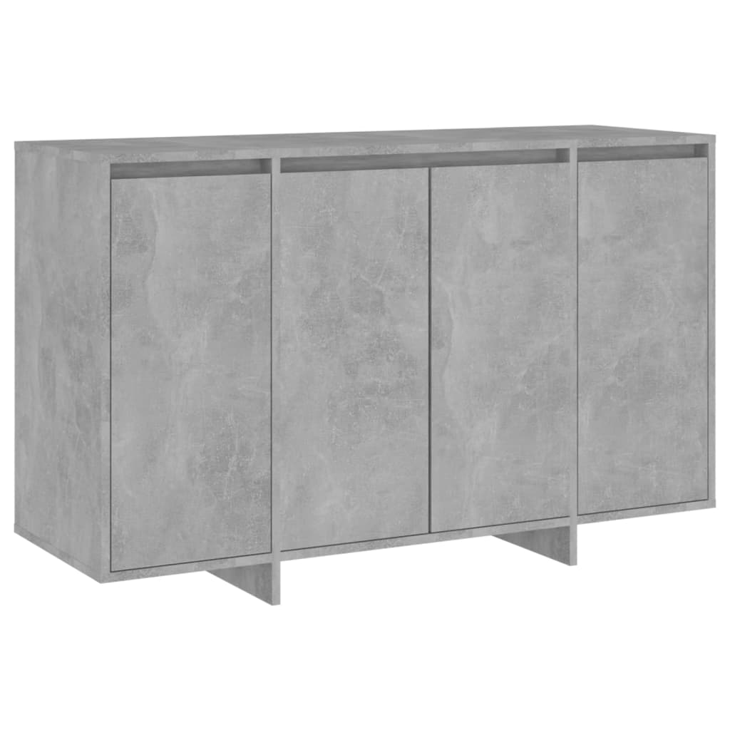 Concrete gray sideboard 120x41x75 cm engineered wood