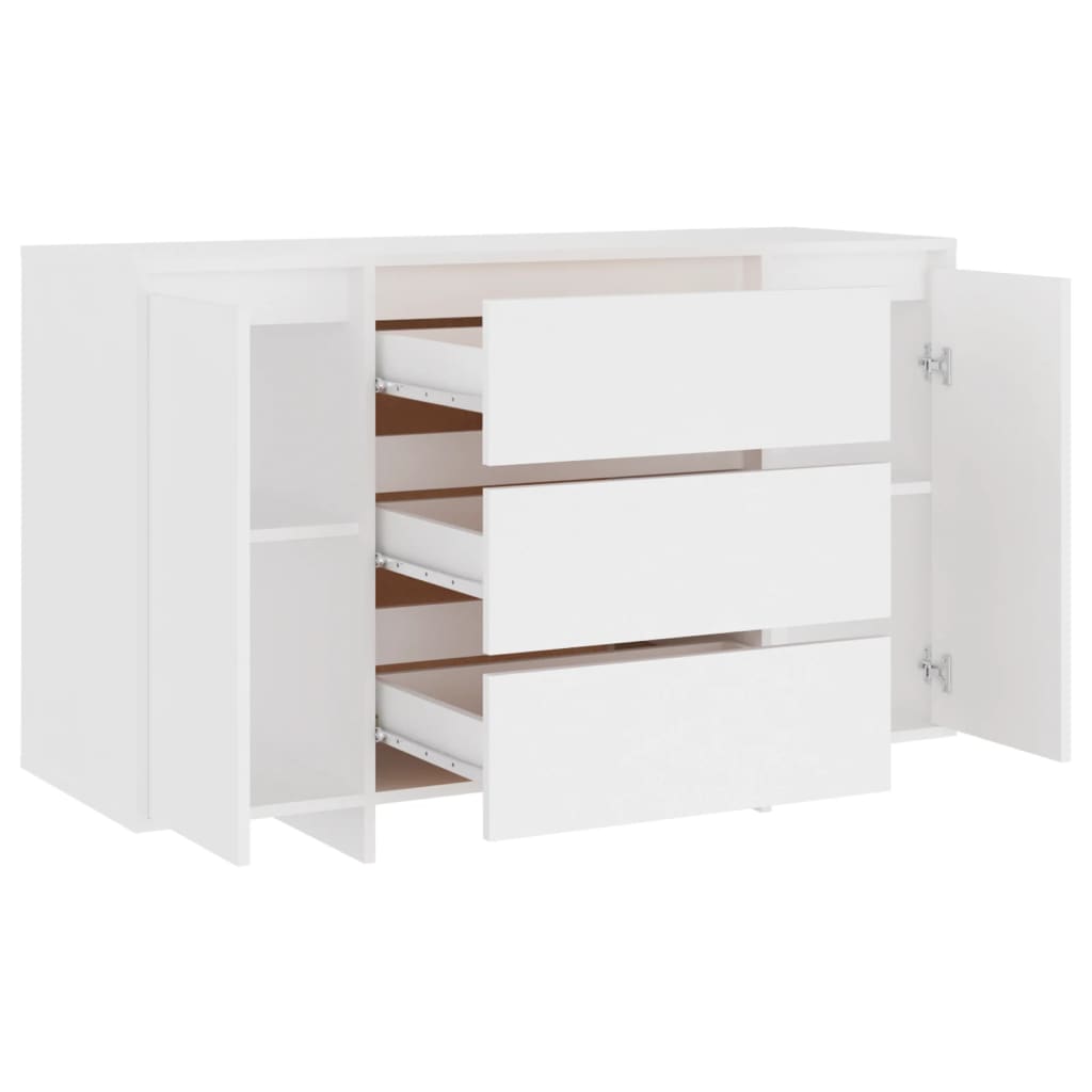 Buffet avec 3 tiroirs Blanc 120x41x75 cm Bois d'ingénierie