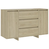 Sideboard mit 3 Schubladen Sonoma-Eiche 120x41x75 cm Holzwerkstoff