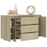 Buffet avec 3 tiroirs Chêne Sonoma 120x41x75 cm Bois ingénierie