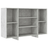 Concrete gray sideboard 120x30x75 cm engineered wood