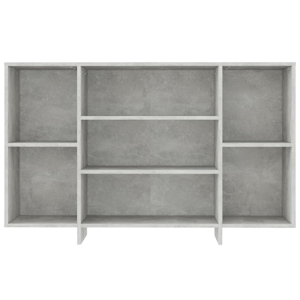 Concrete gray sideboard 120x30x75 cm engineered wood