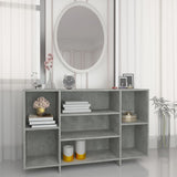 Concrete gray sideboard 120x30x75 cm engineered wood