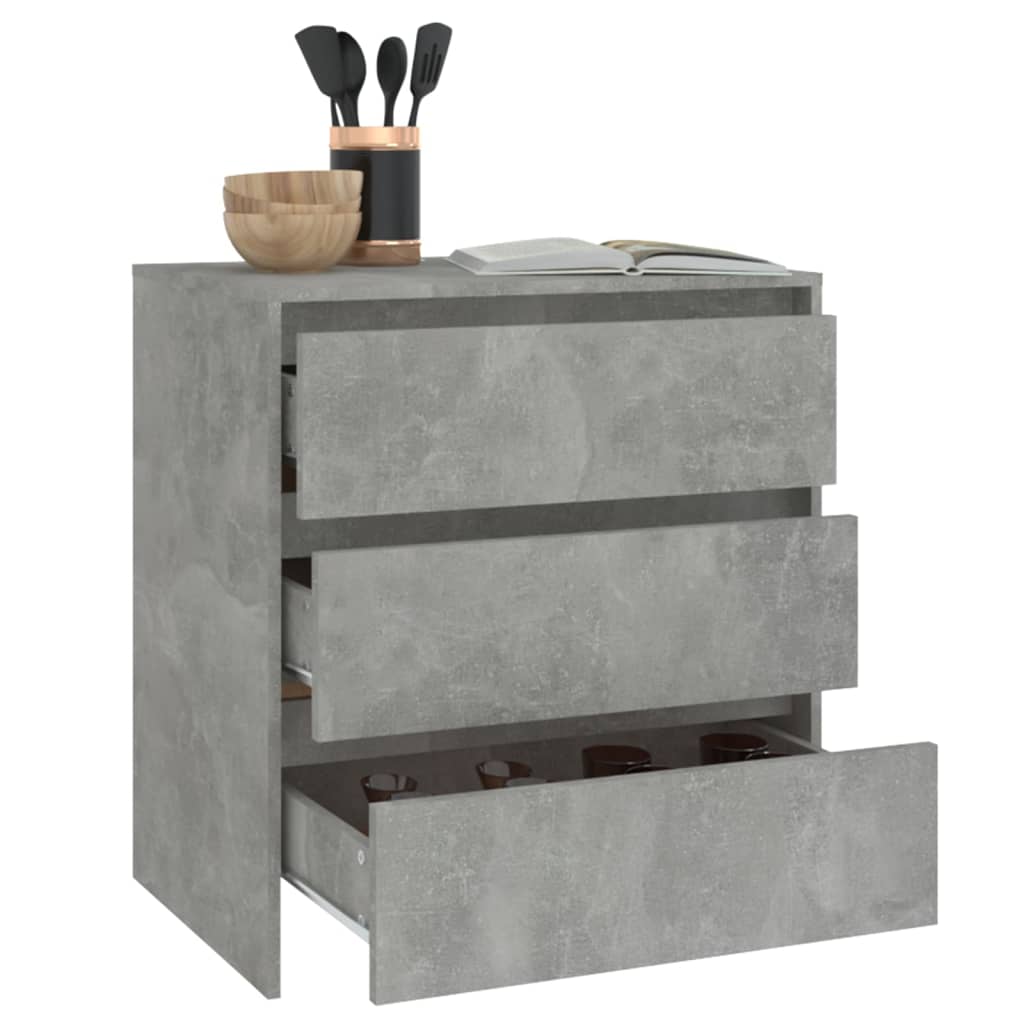 Concrete Grey Sideboard 70x41x75 cm Engineered Wood