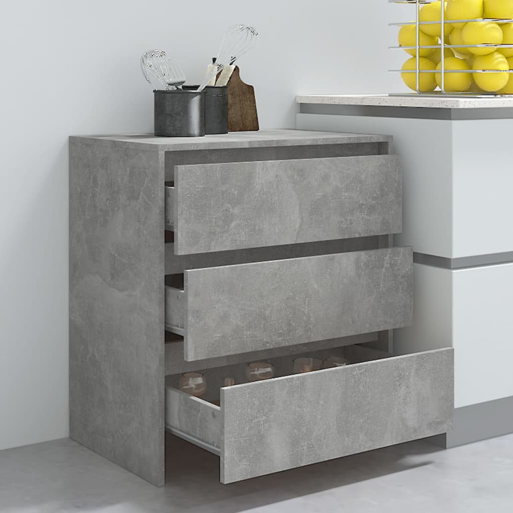 Concrete Grey Sideboard 70x41x75 cm Engineered Wood