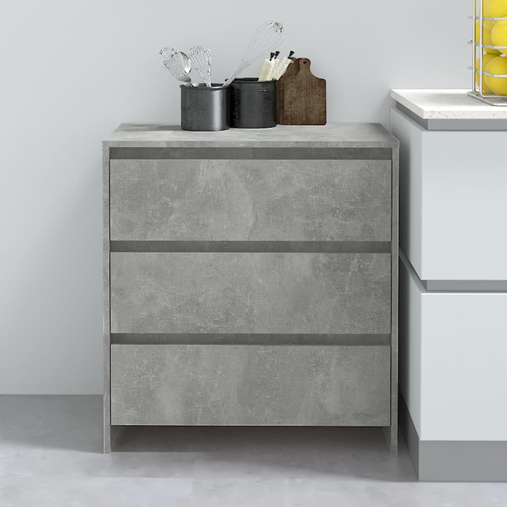 Concrete Grey Sideboard 70x41x75 cm Engineered Wood