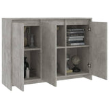 Sideboard Betongrau 102x33x75 cm Holzwerkstoff