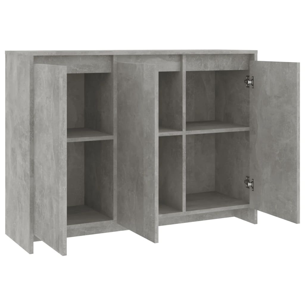 Sideboard Betongrau 102x33x75 cm Holzwerkstoff