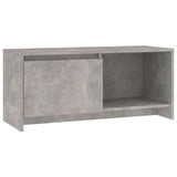 Meuble TV gris béton 90x35x40 cm bois d'ingénierie