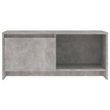 Meuble TV gris béton 90x35x40 cm bois d'ingénierie