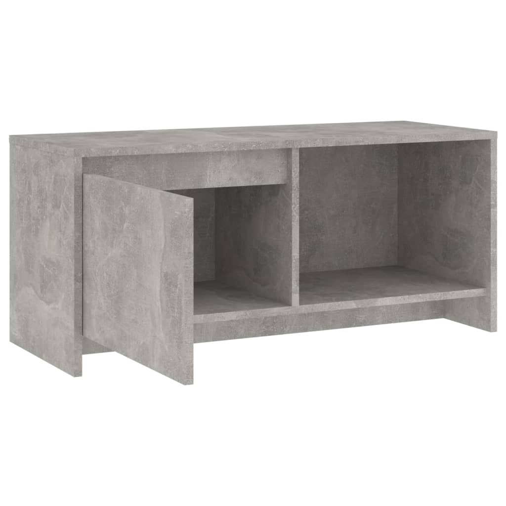 Meuble TV gris béton 90x35x40 cm bois d'ingénierie