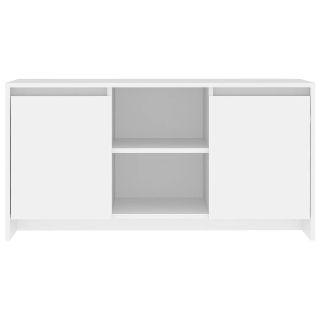 Meuble TV Blanc 102x37,5x52,5 cm Bois d'ingénierie